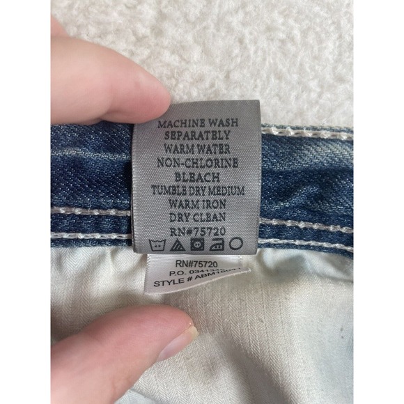 BKE Buckle Jeans Mens Sz 30S Jake Straight Leg Blue Medium Wash Distressed - Picture 16 of 16